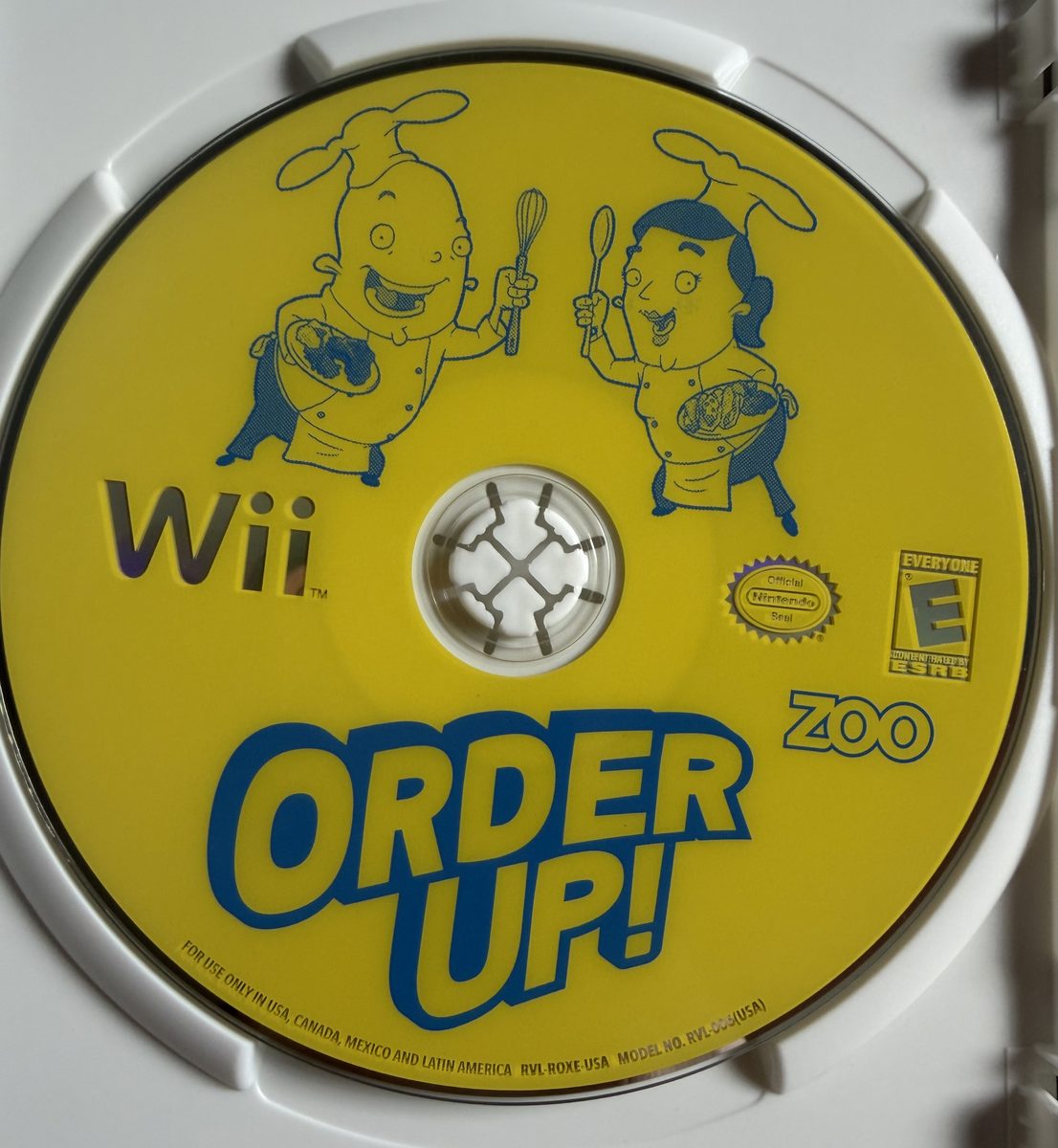 Order Up! (Wii) — clean disc surface, no scratches, reads fine